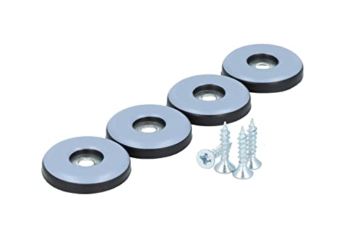 GLEITGUT 4 x Teflongleiter zum Schrauben 25 mm PTFE Möbelgleiter rund Bodengleiter 5 mm stark von GleitGut