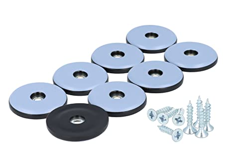 GLEITGUT 8 x Teflongleiter zum Schrauben rund 38 mm PTFE Möbelgleiter 5 mm stark für Holzmöbel von GleitGut