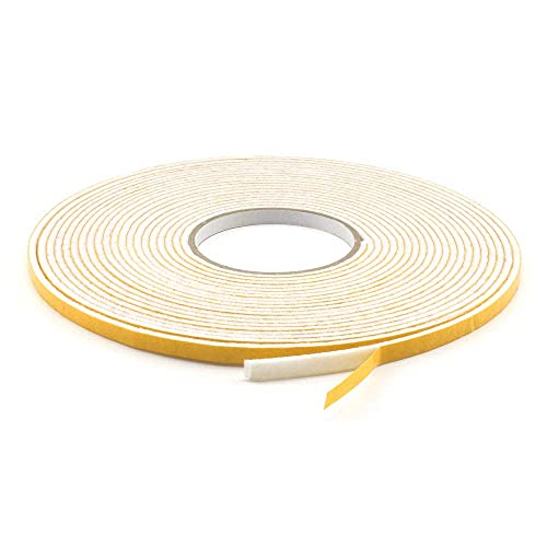 GleitGut Filzband selbstklebend Weiss Länge: 3 m auf der Rolle Filzklebeband Meterware Filzstärke: 3 mm (Breite 10 mm) von GleitGut