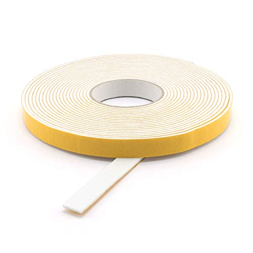 GleitGut Filzband selbstklebend Weiss Länge: 3 m auf der Rolle Filzklebeband Meterware Filzstärke: 3 mm (Breite 15 mm) von GleitGut