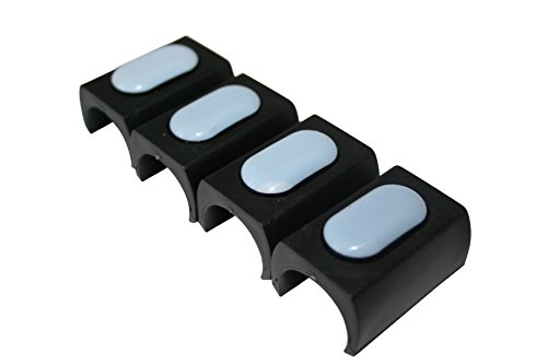 GleitGut 4 x Teflongleiter für Freischwinger schwarz Klemmgleiter für Rundrohr 18-19,9 mm Möbelgleiter mit Zapfen für Schwingstuhl von GleitGut