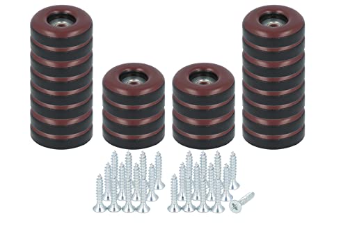 GLEITGUT Teflongleiter braun zum Schrauben 22 mm PTFE Möbelgleiter rund Stuhlgleiter (24) von GleitGut