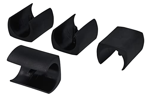 GleitGut 4 x Kunststoff Klemmgleiter für Rundrohr Klemmschalengleiter Klemmgleiter für Freischwinger Zapfen (30,0-32,0 mm) von GleitGut