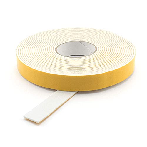 GleitGut Filzband selbstklebend Weiss Filzklebeband Meterware 5 Meter Filzstärke:3 mm (Breite 25 mm) von GleitGut