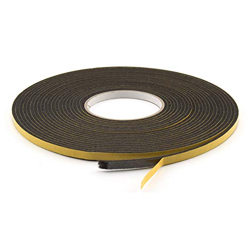 GleitGut Filzband selbstklebend schwarz Länge: 1 m Filzklebeband Meterware Stärke: 3 mm Filzstreifen (Breite 6 mm) von GleitGut