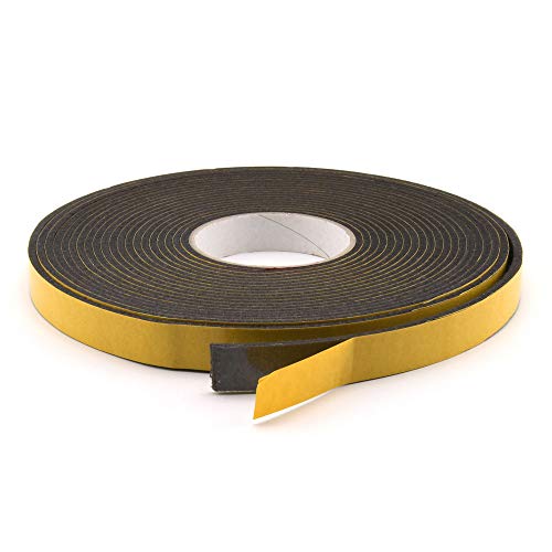 GleitGut Filzband selbstklebend schwarz Länge: 1 m Filzklebeband Meterware Stärke: 3 mm Filzstreifen (Breite 15 mm) von GleitGut