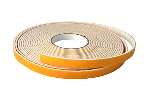 GleitGut Filzband selbstklebend weiss Länge: 1 m Filzklebeband Meterware Stärke: 3 mm Filzstreifen (Breite 12,5 mm) von GleitGut