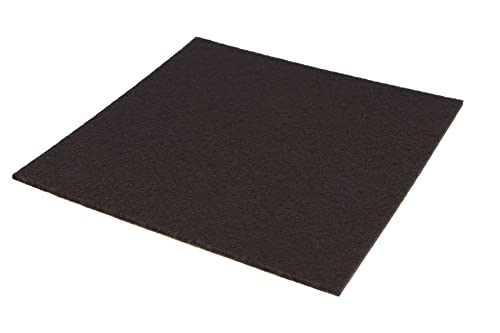 GleitGut Filzplatte 200 x 200 mm Filzzuschnitt selbstklebend Dunkelbraun Bastelfilz schwarz 3 mm stark von GleitGut