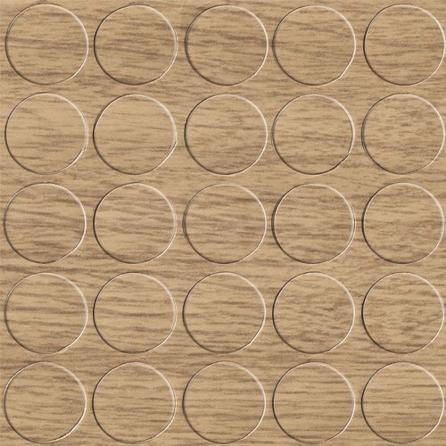 GleitGut Selbstklebende Abdeckkappen für Möbel - Durchmesser 14 mm - 25 Stück - Schrauben-Abdeckungen (Calais-Eiche) von GleitGut