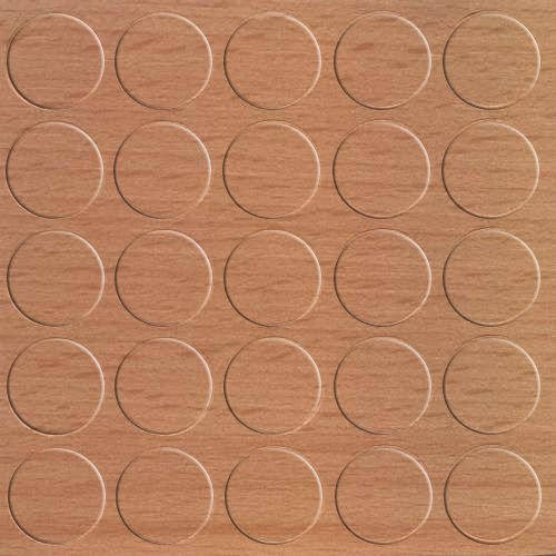 GleitGut Selbstklebende Abdeckkappen für Möbel - Durchmesser 14 mm - Schrauben-Abdeckungen (Buche) von GleitGut