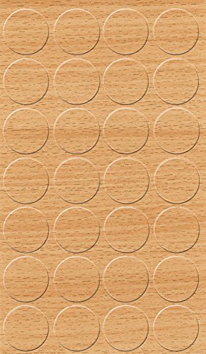 GleitGut Selbstklebende Abdeckkappen für Möbel - Durchmesser 20 mm - 28 Stück - Schrauben-Abdeckungen (Buche) von GleitGut