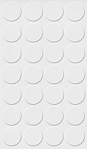 GleitGut Selbstklebende Abdeckkappen für Möbel - Durchmesser 20 mm - 28 Stück - Schrauben-Abdeckungen (Grau Weiss) von GleitGut