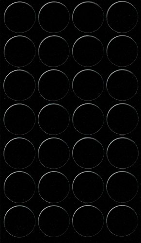 GleitGut Selbstklebende Abdeckkappen für Möbel - Durchmesser 20 mm - 28 Stück - Schrauben-Abdeckungen (Schwarz) von GleitGut