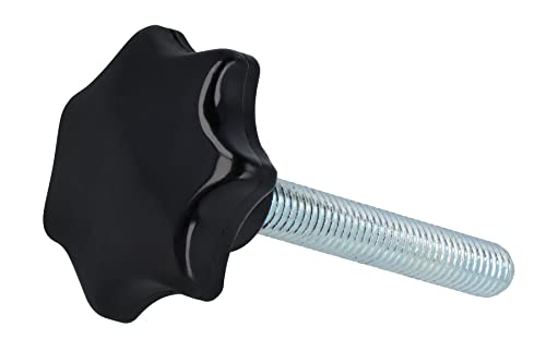 GleitGut Sterngriff M8 Sternkopf aus Kunststoff 40 mm Durchmesser Sterngriffschraube schwarz (M8 x 50 mm) von GleitGut