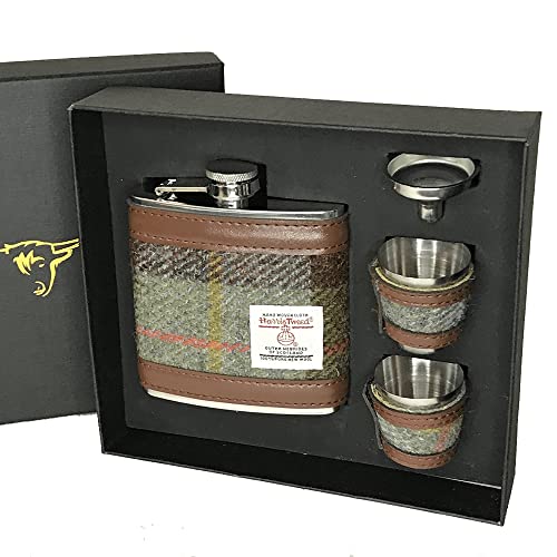 Glen Appin of Scotland Harris Tweed Flachmann Geschenkset – MacLeod Tartan HF2150-COL15 Glen Appin of Scotland Harris Tweed Flachmann Geschenkset – MacLeod Tartan HF2150-COL15 von Glen Appin