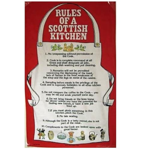 Glen Appin Geschirrtuch mit der Aufschrift "of Scotland Rules of a Scottish Kitchen" von Glen Appin
