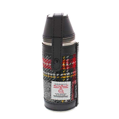 Glen Appin of Scotland Harris Tweed Jagdflasche HF3500 (Farbe 96 Grau/Rot) von Glen Appin