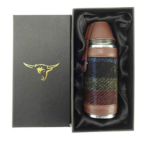 Glen Appin of Scotland Rust Check Tweed Hunting Flask von Glen Appin