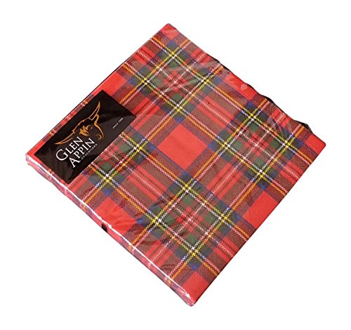 Glen Appin of Scotland rot royal stewart Tartan Papier-Servietten, 3-lagig von Glen Appin