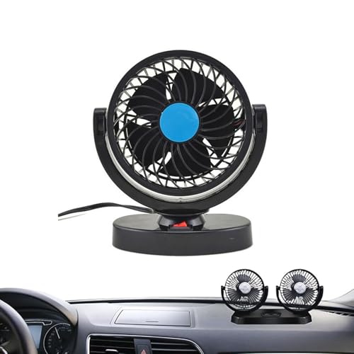 Doppelkopf-Autoventilator - Elektrischer Auto-Kühlventilator, am Fahrzeug montierter USB-Ventilator, 3 Geschwindigkeiten, 360 Grad drehbar, Doppelkopf-Autoventilatoren, Luftzirkulator for das Armature Doppelkopf-Autoventilator - Elektrischer Auto-Kühlventilator, am Fahrzeug montierter USB-Ventilator, 3 Geschwindigkeiten, 360 Grad drehbar, Doppelkopf-Autoventilatoren, Luftzirkulator for das Armature von Glenmi