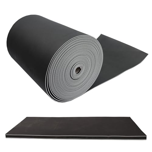Feuerbeständige Schallschutzpolsterung - Akustikschaumplatten, hochdichte Dämmplatten for Schallschutz im Aufnahmestudio, zu Hause und im Büro(1 * 4m) von Glenmi