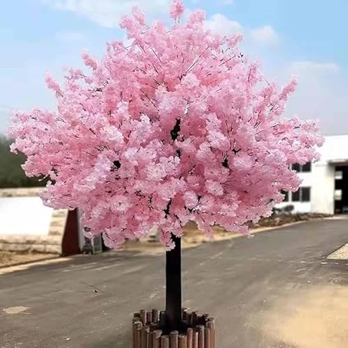 Glenmi Japanische rosa Fuji-Kirschblüten, orientalische künstliche Kirschblütenbäume – handgefertigter Hellrosa Baum for Höfe und Gartendekoration(2.5mx2m) von Glenmi