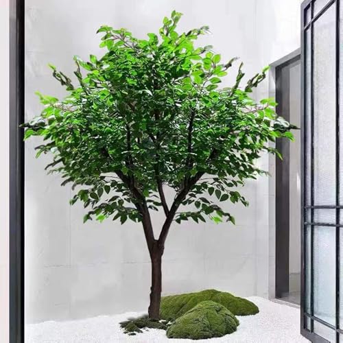 Hoher künstlicher Olivenbaum – Künstlicher Olivenbaum, kein Beschneiden, Gießen oder Erden erforderlich, lebensechtes Aussehen, stabile Basis, ideal for Wohnzimmer, Esszimmer, Buchhandlung(3.5m*3.5m) von Glenmi