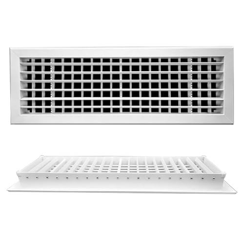 Lineares Lüftungsgitter, linearer Diffusor mit Stander-Entlüftungsabdeckung – Registergitter for Decken, Wände und Böden(A,400 * 200mm) von Glenmi