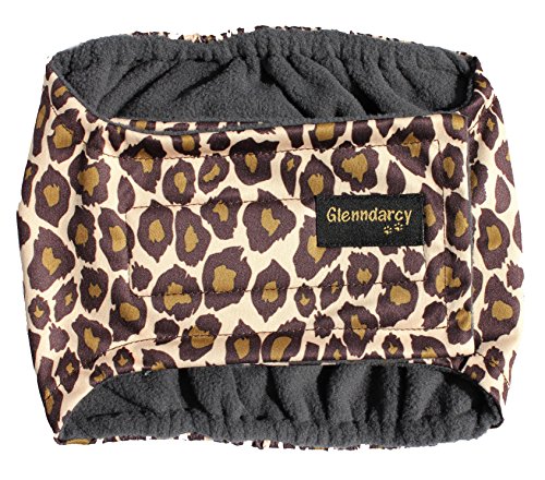 Glenndarcy Männlicher Hundewindeln - Urininkontinenz - (Medium Band & 2 Washable Pads, Leopard) von Glenndarcy