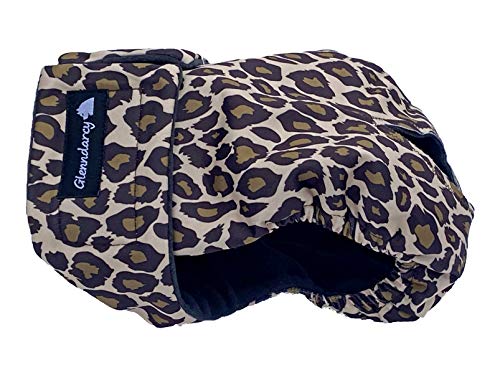 Glenndarcy Weibliche Hundewindeln - Wasserdichtes Stoff (Size Small Pants & 2 Washable Pads, Leopard) von Glenndarcy