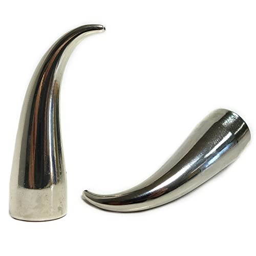5 Stück Krallennieten 44mm, Mega Claw Killernieten (Krallen Nieten) - Stahl Schraubnieten Klauen Stachelnieten Silber, Style Punk Gothic Rock für DIY Leder Schmuck und Kleidung zum verzieren von Gletscherlicht