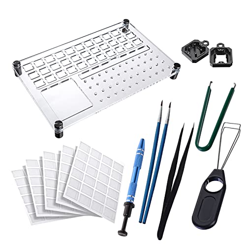 Switch Tester Switch Opener Acrylic Lube Station DIY Double-Deck Removal Platform Keycaps Puller for Custom Gateron Cherry Mechanical Keyboard Switch Films(Lubrication Kit B) von Gliging