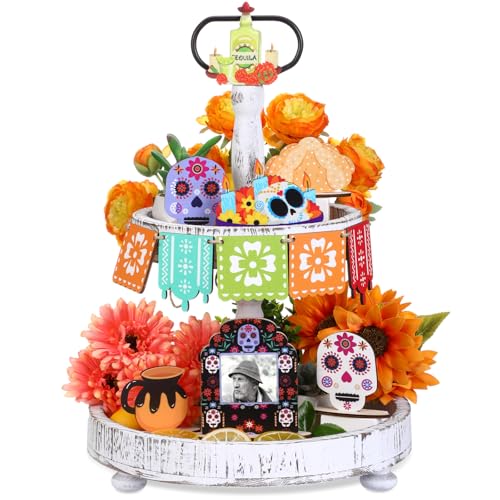 GlikCeil 12 Stück Tag der Toten abgestufte Tablett-Dekorationen Dia De Los Muertos Dekor Girlanden Totenkopf Kerzen Alter Bilderrahmen Holz Tischplatte Ofrenda Tafelaufsätze für Dia De Los Muertos GlikCeil 12 Stück Tag der Toten abgestufte Tablett-Dekorationen Dia De Los Muertos Dekor Girlanden Totenkopf Kerzen Alter Bilderrahmen Holz Tischplatte Ofrenda Tafelaufsätze für Dia De Los Muertos von GlikCeil