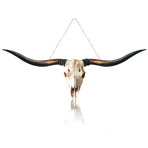GlikCeil Longhorn Schädel Wanddekoration Holz Lange Horn Kuh Türschild Großes Bauernhaus Dekor Realistischer Stil Holzkuh für Haustür Veranda Wand GlikCeil Longhorn Schädel Wanddekoration Holz Lange Horn Kuh Türschild Großes Bauernhaus Dekor Realistischer Stil Holzkuh für Haustür Veranda Wand von GlikCeil