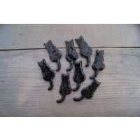 Keramik Schwarz Katze Magnet, Geschenk Für Katzenliebhaber, Tabby Ideal Ein Geschenk, Küche Magnet von GlinianaKoniczynka