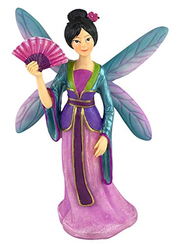 GlitZGlam Die Fee Kai, die wunderschöne asiatische Miniaturfee für Ihren Feengarten/Miniaturgarten von GlitZGlam