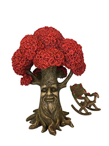 GlitZGlam Fairy Garden Miniaturbaum: Mr. Rose Der rote Rosenbaum von Azar (9 Zoll hoch) für die Gartenfeen und Zwerge. Teil der wunderschönen Azarian Collection. EIN Märchengarten-Accessoire von GlitZGlam