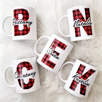 Personalisiertes Monogramm Name Kaffeetasse von GlitteringSCreations