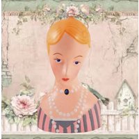 Geschnitzte Holz Stil Frauen Büste Ornament Damenkopf Figur Boudoir Schminktisch Accessoire Roaring 20S Flapper Weihnachtsdeko von GlitzandGlamBoudoir