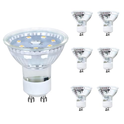 Glitzerlife LED 6 Stück GU10 Leuchtmittel - Lampe Warmweiß 3000K 4.8W Ersetzt 75W AC 230V Flimmerfrei Strahler Deckenstrahler Spot Lichtquelle 6er Glitzerlife LED 6 Stück GU10 Leuchtmittel - Lampe Warmweiß 3000K 4.8W Ersetzt 75W AC 230V Flimmerfrei Strahler Deckenstrahler Spot Lichtquelle 6er von Glitzerlife
