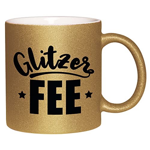 Glitzertasse “Glitzerfee” | Kaffetasse - Teetasse - Geschenkidee von Glitzerversum