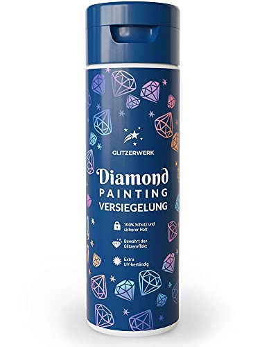 Glitzerwerk Diamond Painting Versiegelung, Durchsichtig - Für strahlend glitzernde Bilder & festen Halt deiner Steinchen - 250 ml von Glitzerwerk