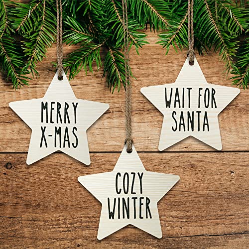 Glitzkind Christbaumschmuck Sterne aus Holz | Weihnachtsbaumschmuck Christmas Tree Decoration Tannenbaumschmuck | Holzsterne Deko Weihnachtsanhänger Geschenkanhänger | Zum Basteln & Beschriften groß Glitzkind Christbaumschmuck Sterne aus Holz | Weihnachtsbaumschmuck Christmas Tree Decoration Tannenbaumschmuck | Holzsterne Deko Weihnachtsanhänger Geschenkanhänger | Zum Basteln & Beschriften groß von Glitzkind