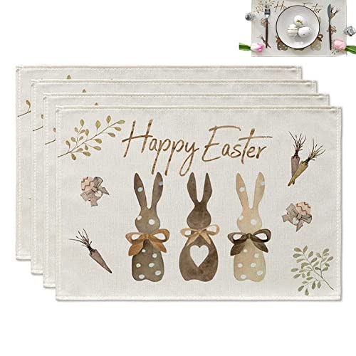 Glixoft 4pcs Ostern Tischsets Kaninchen Muster Tischsets Isolierung Esszimmer Pads Küche Tisch Dekoration Für Frühling Ostern Dekor Glixoft 4pcs Ostern Tischsets Kaninchen Muster Tischsets Isolierung Esszimmer Pads Küche Tisch Dekoration Für Frühling Ostern Dekor von Glixoft