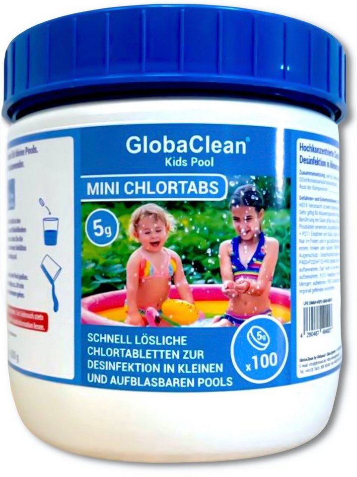 GlobaClean Chlortabletten Mini Chlortabs 5g schnell löslich von GlobaClean