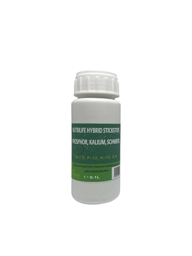 Global Agro Solution Nutrilife Hybrid – Flüssiger NPK-Dünger mit Aminosäuren & Schwefel – Systemische Sofortwirkung für alle Kulturen – 100 ml Blatt- & Bodendünger von Global Agro Solution