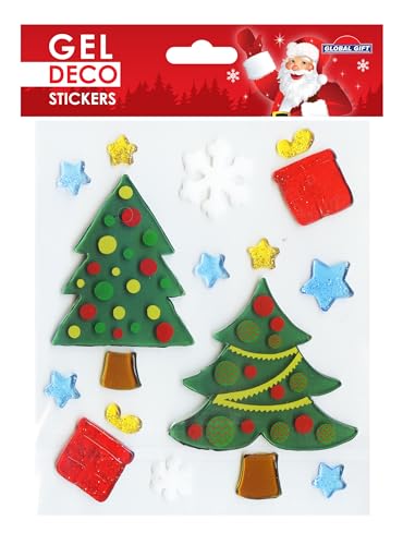 Gel-Sticker Weihnachten für Fenster - Weihnachtsbäume von Global Gift
