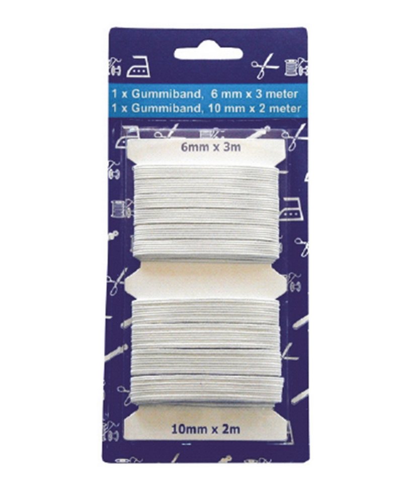 Global Partner Gummiband Gummiband, 2er Set, Gummiband Gummibänder Nähzubehör elastisches Band Gummiband Set Nähgum von Global Partner
