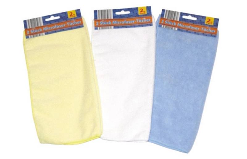 Global Partner Microfasertücher, 2er Set Mikrofasertuch (Microfaser (Polyester und Polyamid), 0x0 cm, Stück, 2-tlg., Microfasertücher, Reinigungstücher Polyester Tücher Mikrofaser Putztücher Reinigungstuch) von Global Partner