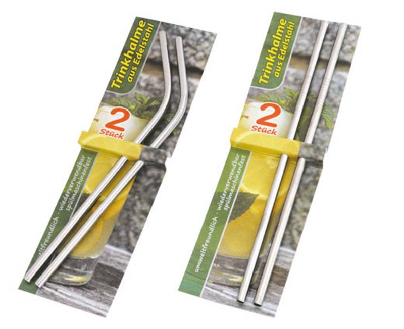 Global Partner Trinkhalme Edelstahl-Trinkhalm, 2er Pack von Global Partner
